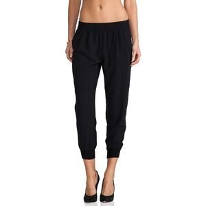 NWT Joie Mariner Cavaiar Cropped Pants Womens Size L Black High Waist Pull On